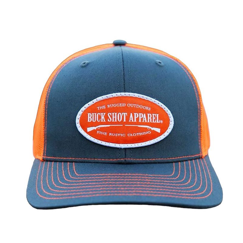 Duel Wielding Patch Hat | Charcoal Neon Orange