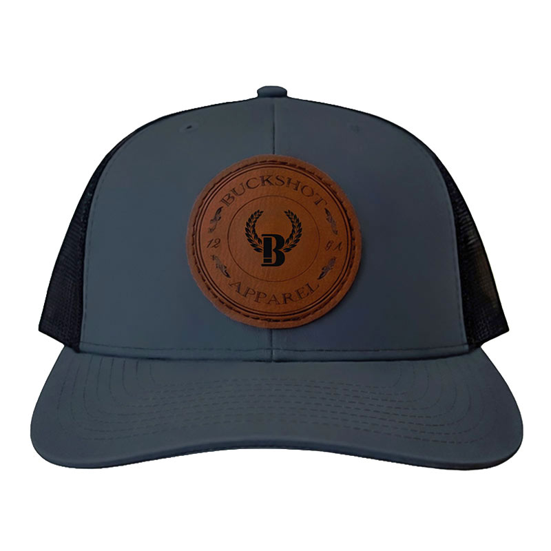 Shot Shell Leather Patch Hat | Charcoal Black
