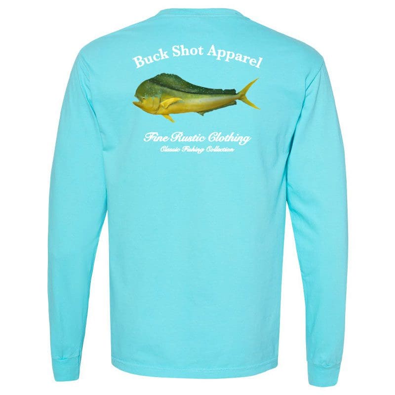 Mahi Mahi Long Sleeve Pocket T-shirt | Lagoon