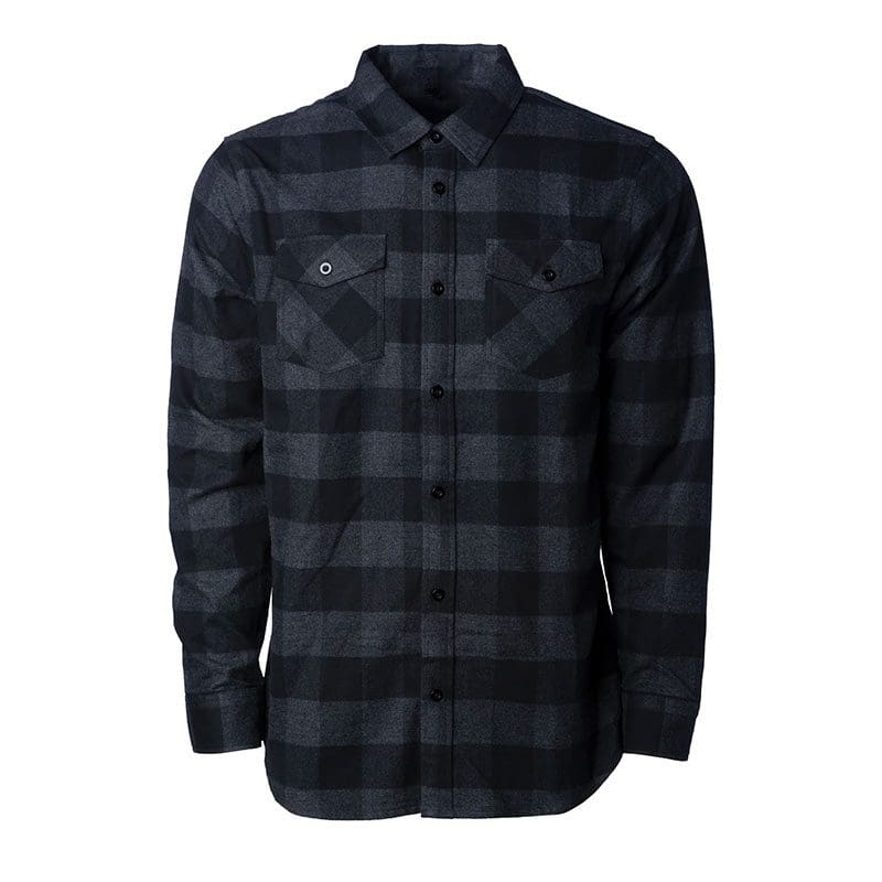 Buffalo Check Flannel Button-down | Charcoal/Black