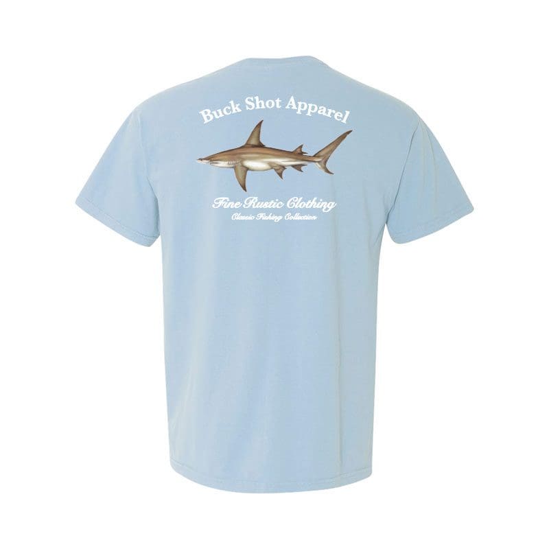 Hammerhead Shark Pocket T-shirt | Sky Blue