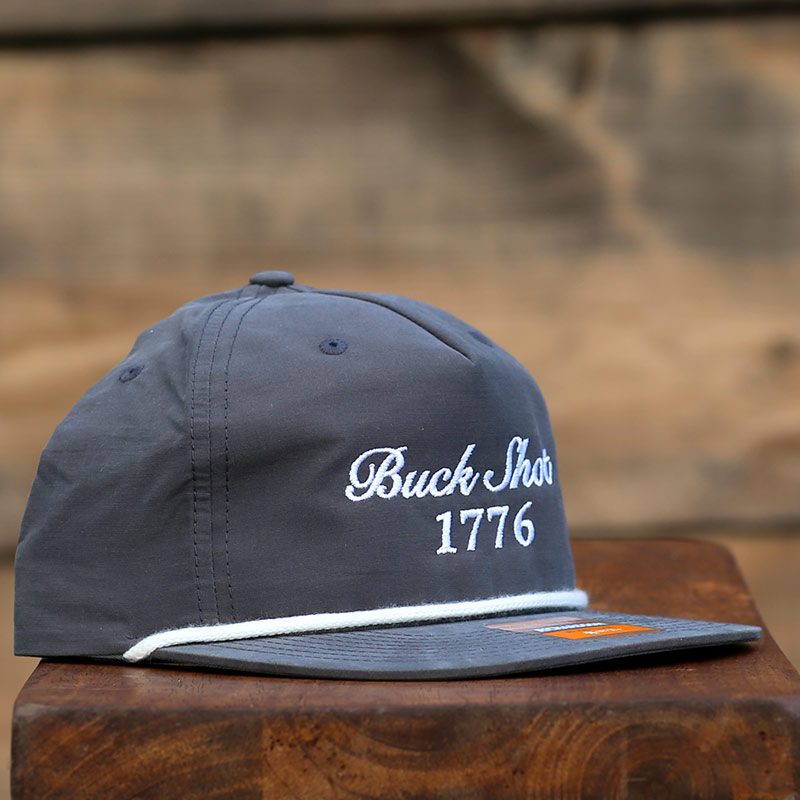 Buck Shot 1776 UPF50+ Rope Hat | Charcoal/White