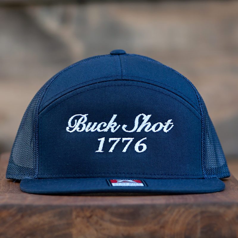 Buck Shot 1776 Embroidered Seven-Panel Cap | Navy