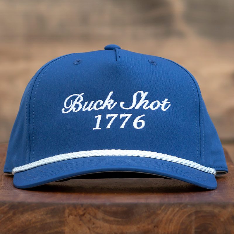 Buck Shot 1776 Embroidered Performance Five-Panel Cap | Light Blue/White