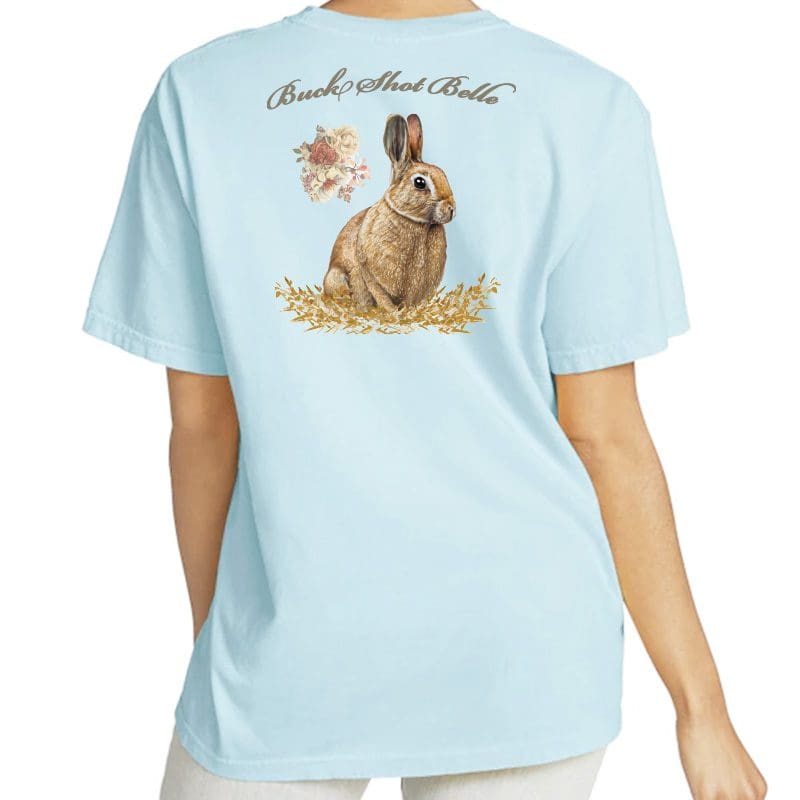 Buck Shot Bunny Pocket T-shirt | Sky Blue
