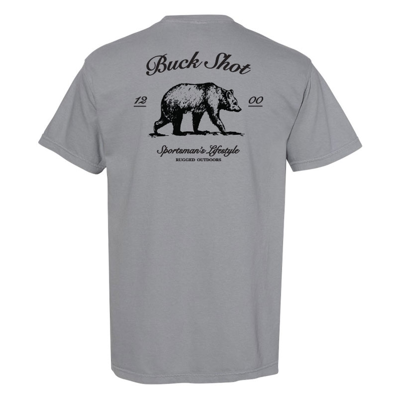 grizzly bear silhouette on a t-shirt