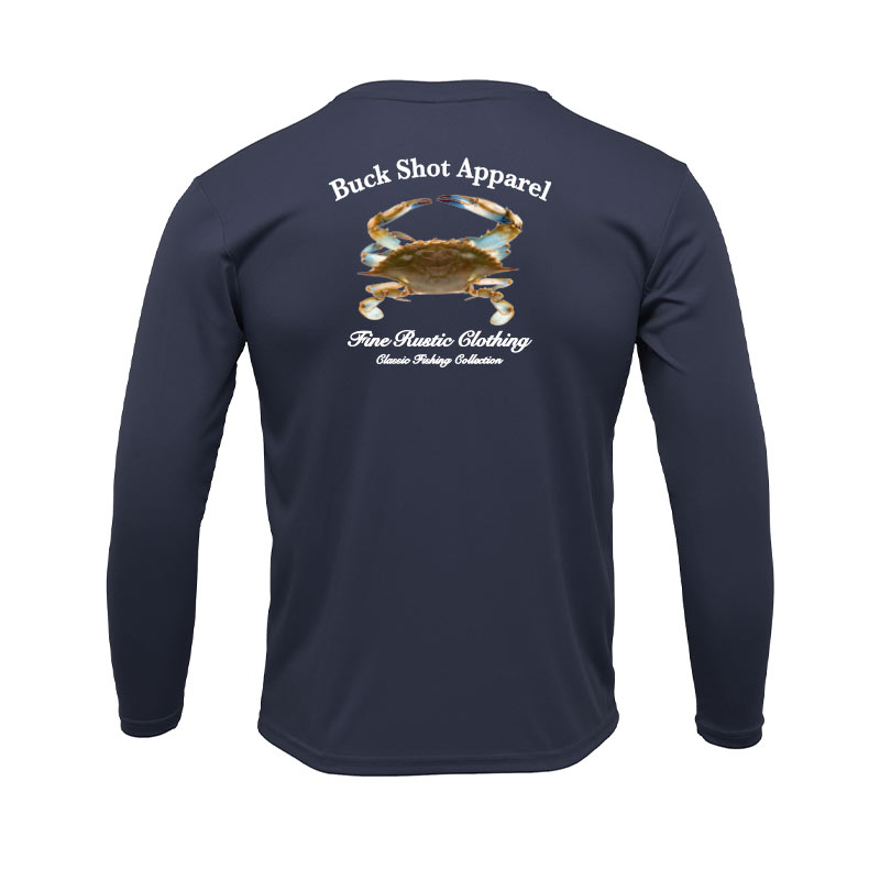 Blue crab on youth performance shirt