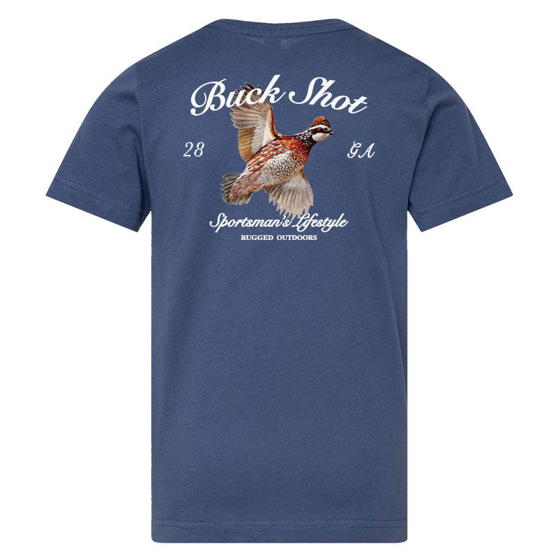 quail in flight on t-shirt