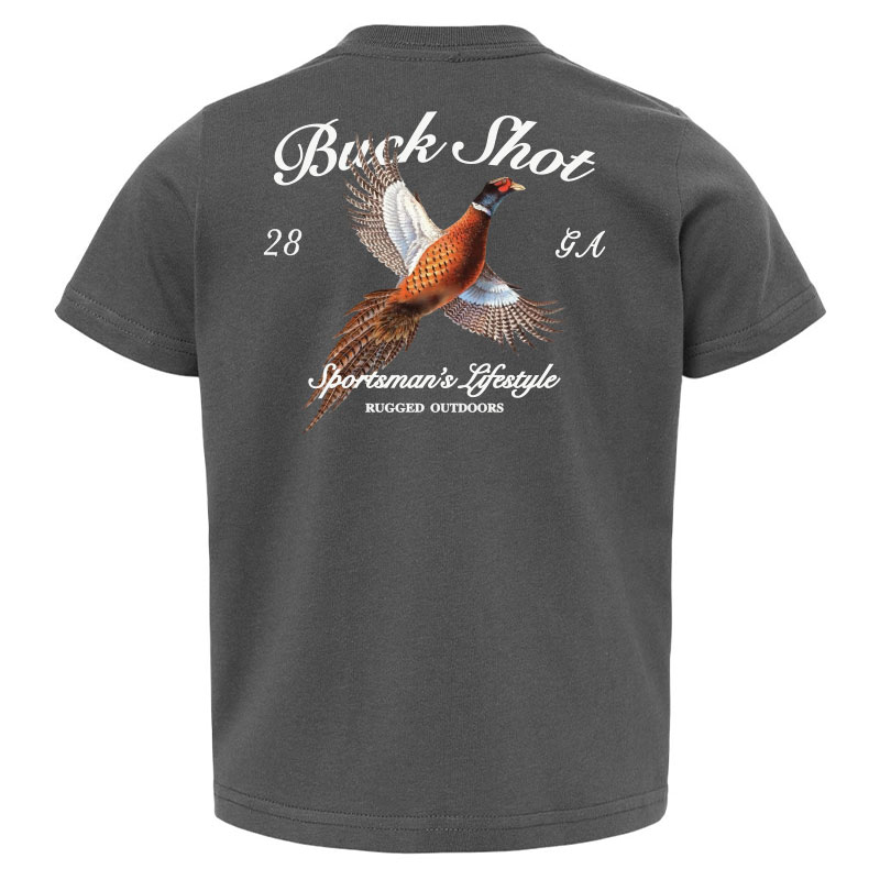 pheasant in flight on t-shirt