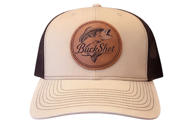 Buck Shot Bass leather patch hat