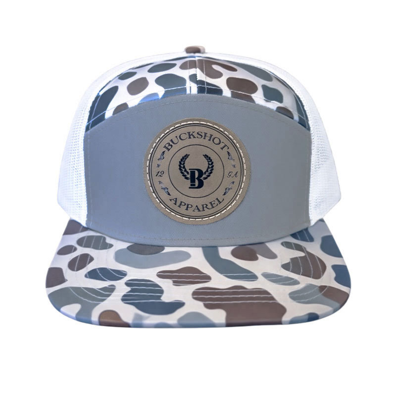 Camo seven panel hat
